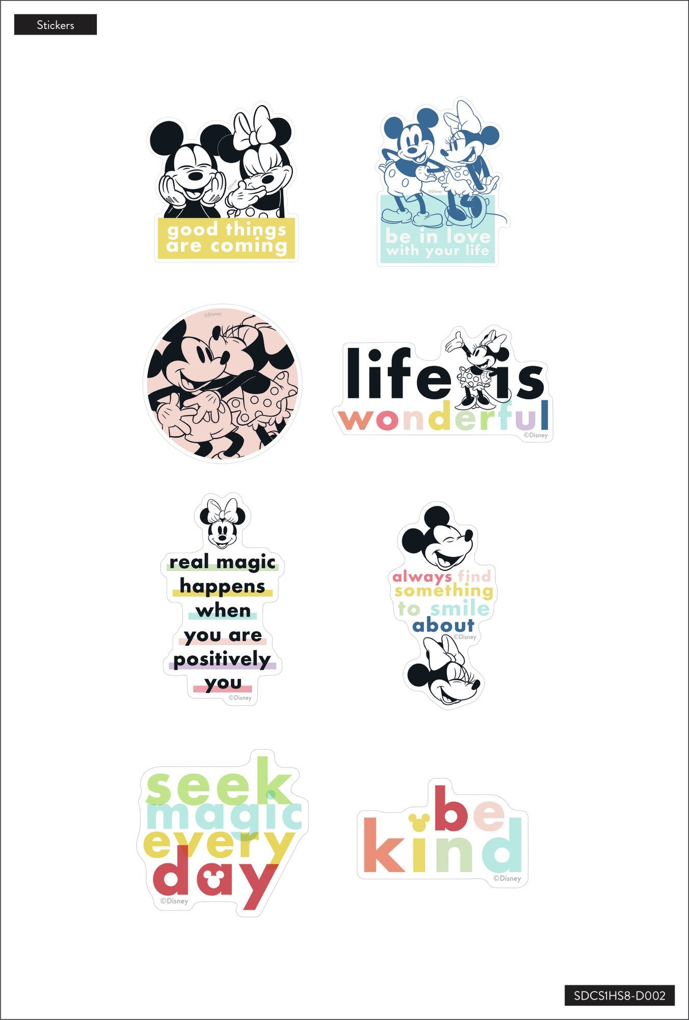 Disney© Mickey Mouse & Minnie Mouse Colorblock Die Cut Vinyl Decal ...