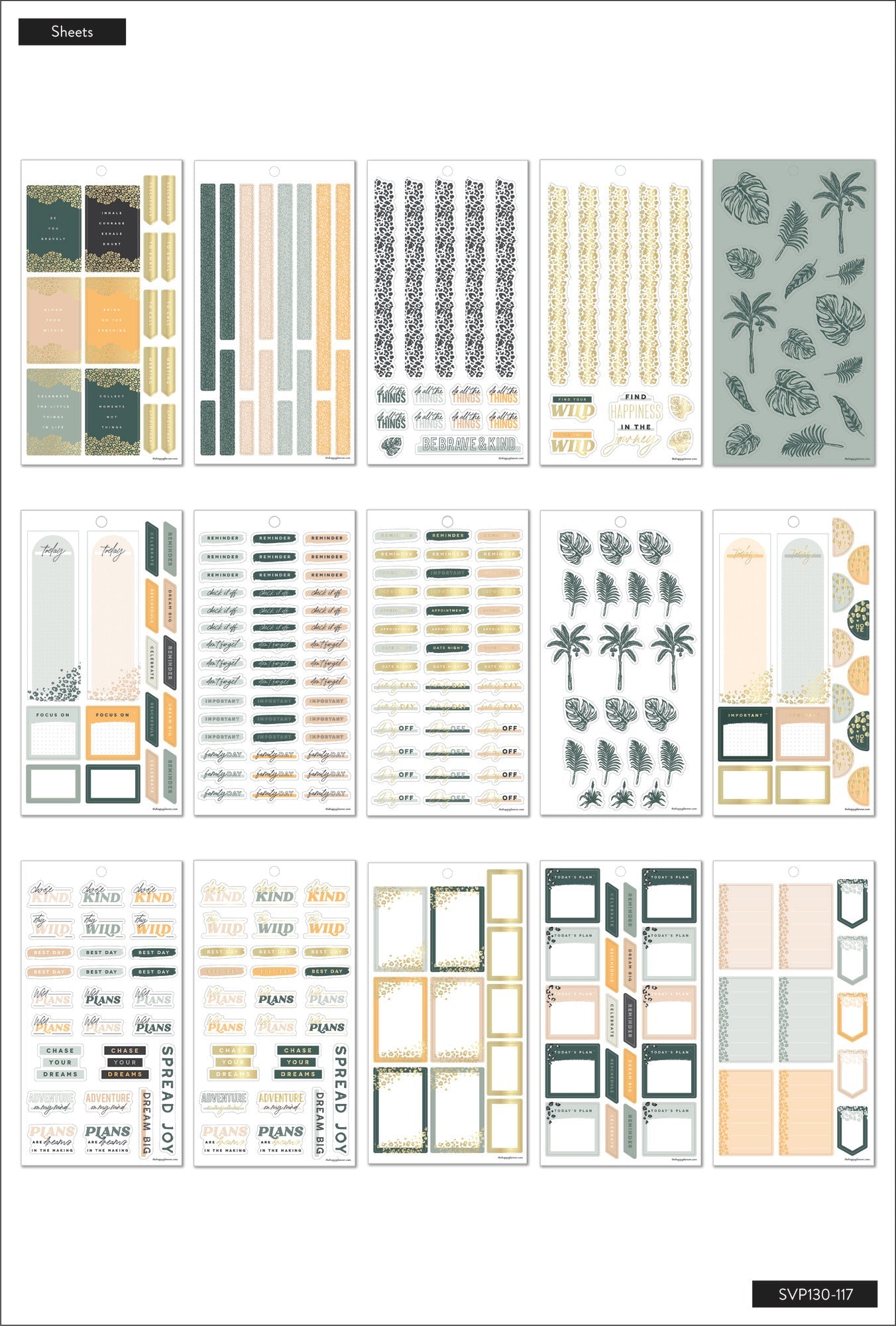 Value Pack Stickers – Wild Plans – The Happy Planner