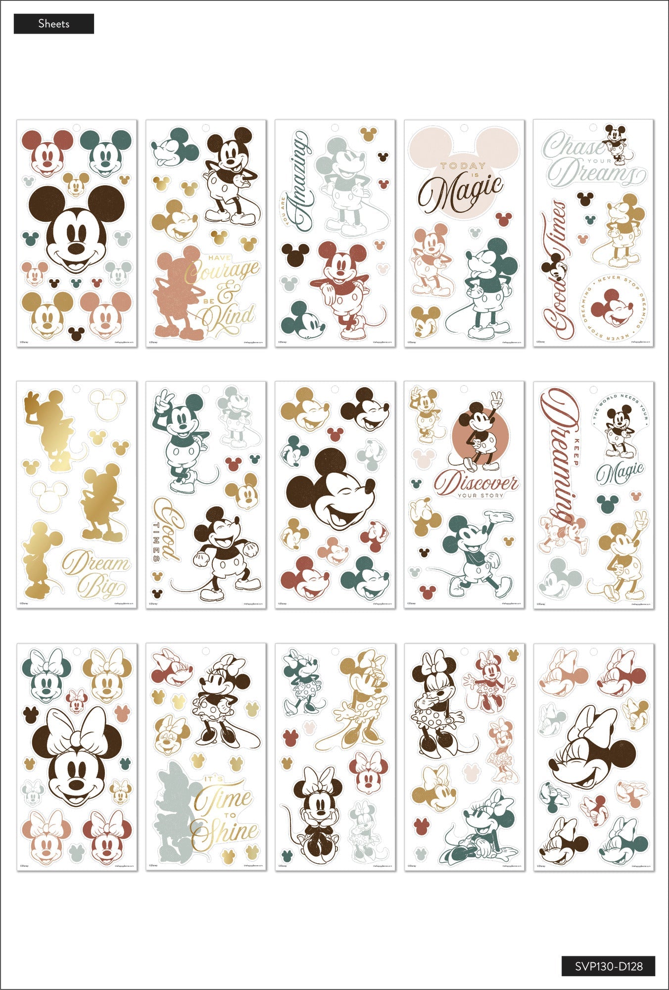 Disney© Mickey Mouse & Minnie Mouse Farmhouse Value Pack Stickers ...