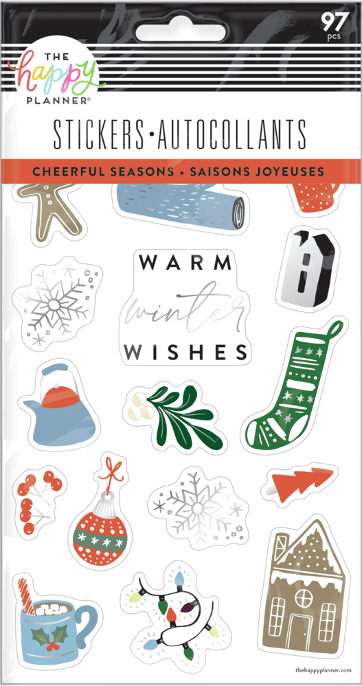 Cheerful Seasonal Stickers – 5 Sticker Sheets – The Happy Planner