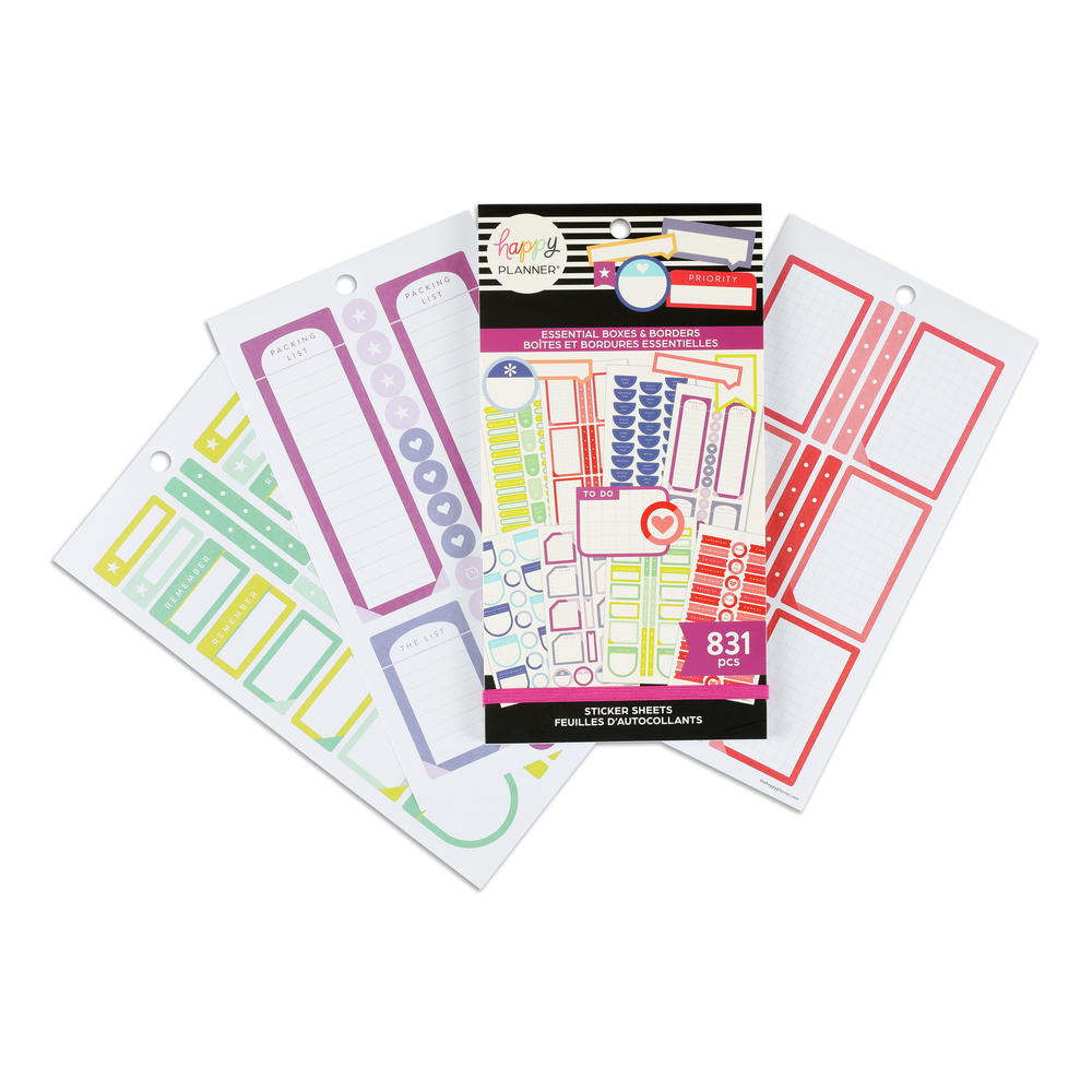 Value Pack Stickers – Essential Boxes & Borders – The Happy Planner