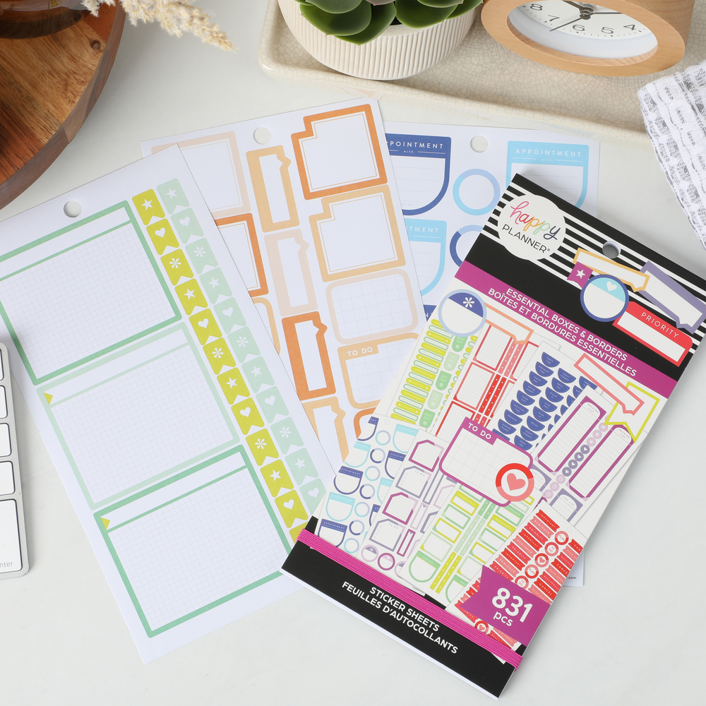 Value Pack Stickers – Essential Boxes & Borders – The Happy Planner