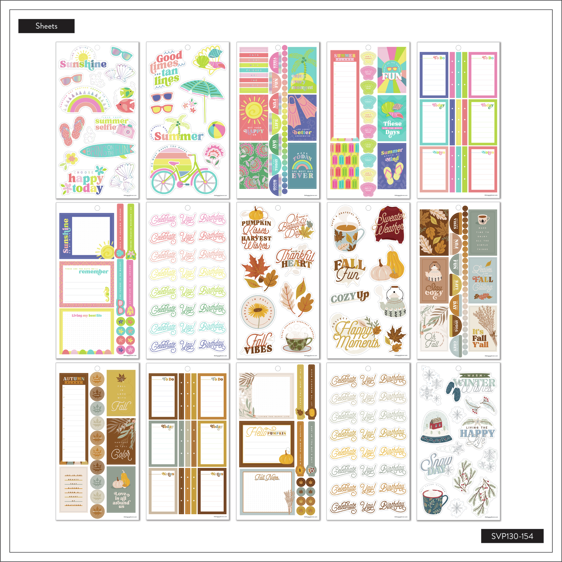 Value Pack Stickers – Essential Seasons – The Happy Planner