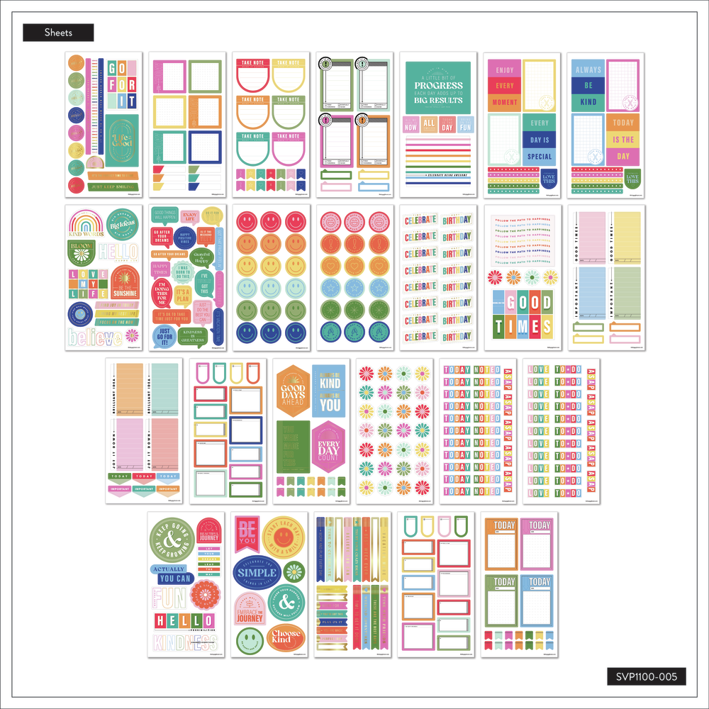 Planner Essentials – Mega Value Pack Stickers – 100 Sheets – The Happy ...