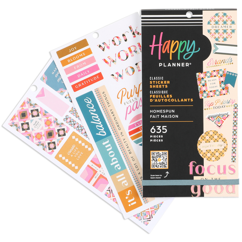 Homespun – Value Pack Stickers – The Happy Planner