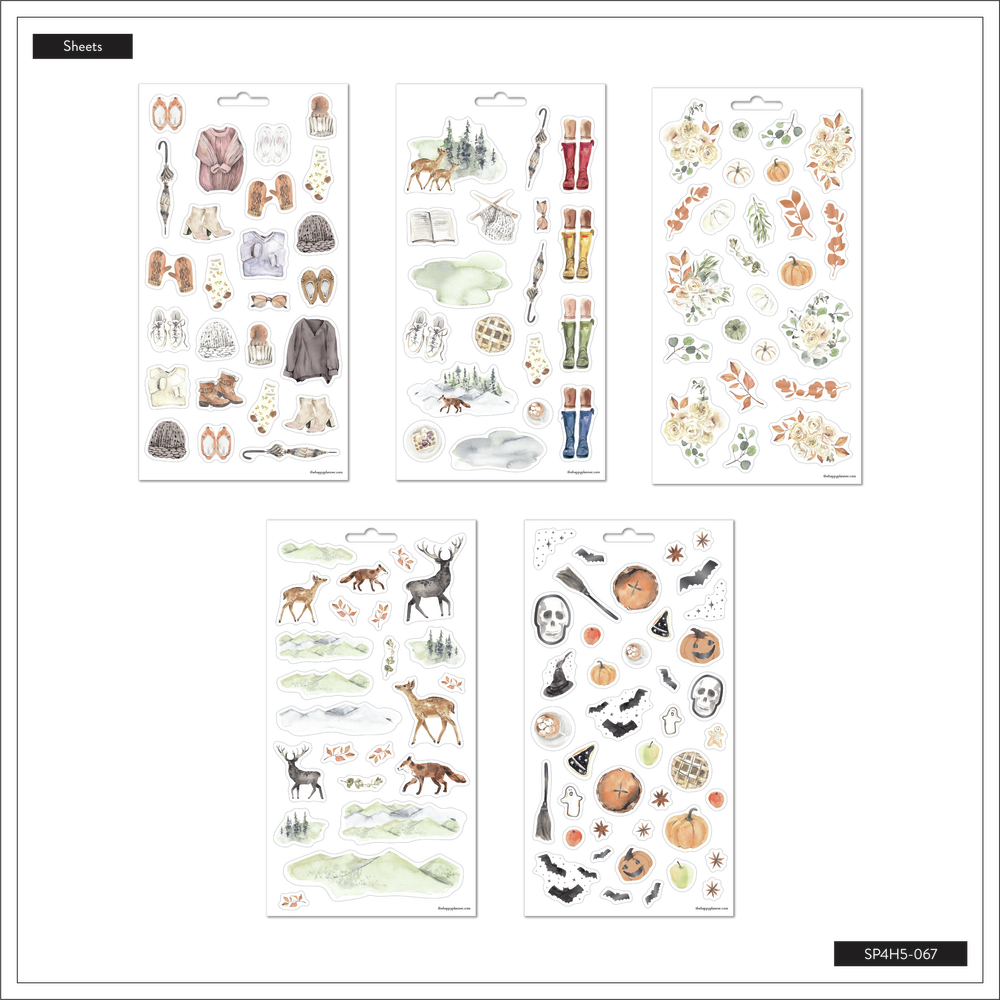 Fall Harvest – 5 Sticker Sheets – The Happy Planner