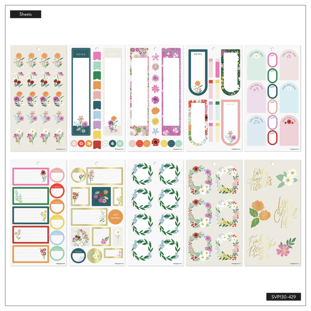 Blooming Bouquet – Value Pack Stickers – The Happy Planner