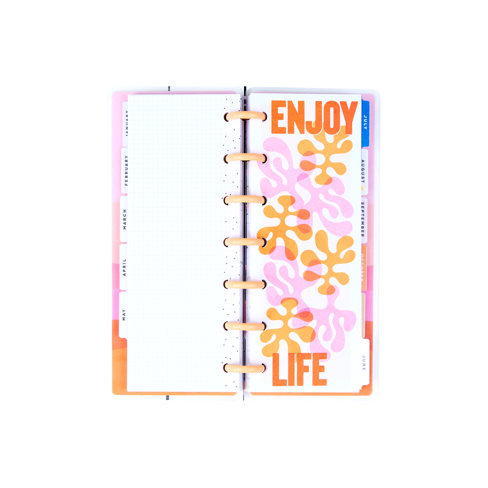 2025 Vivid Tropics Planner – Skinny Mini Horizontal Layout – 12 Months