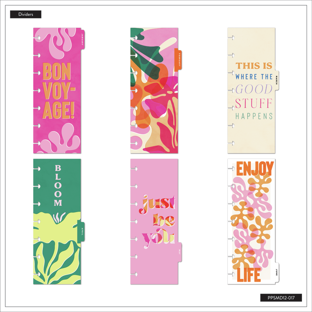 2025 Vivid Tropics Planner – Skinny Mini Horizontal Layout – 12 Months
