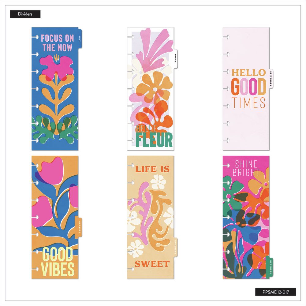 2025 Vivid Tropics Planner – Skinny Mini Horizontal Layout – 12 Months