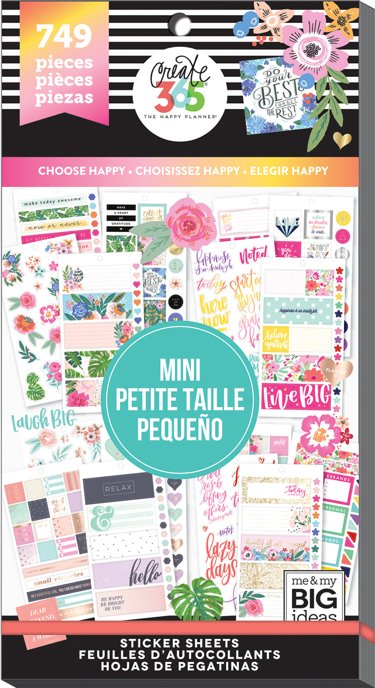 Value Pack Stickers – Choose Happy – Mini – The Happy Planner