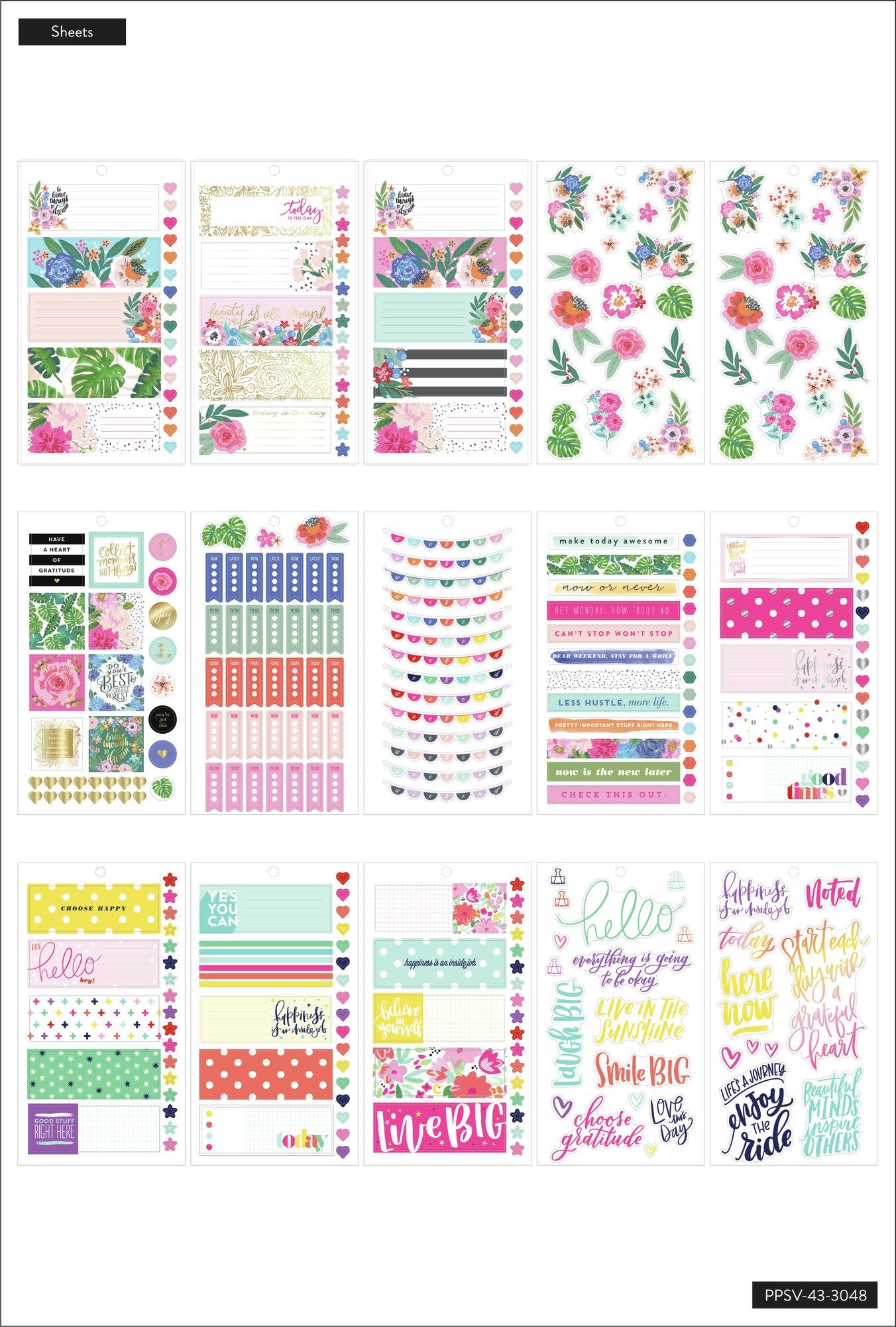 Value Pack Stickers – Choose Happy – Mini – The Happy Planner